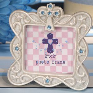 Blessed events Cross design photo frame 40 psc